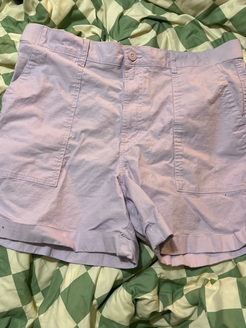 Lee Women's High Waist Cotton Shorts - Light Lavender